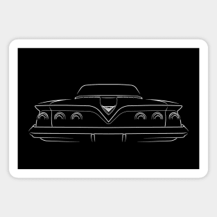 1961 Chevy Impala - rear Stencil, white Magnet